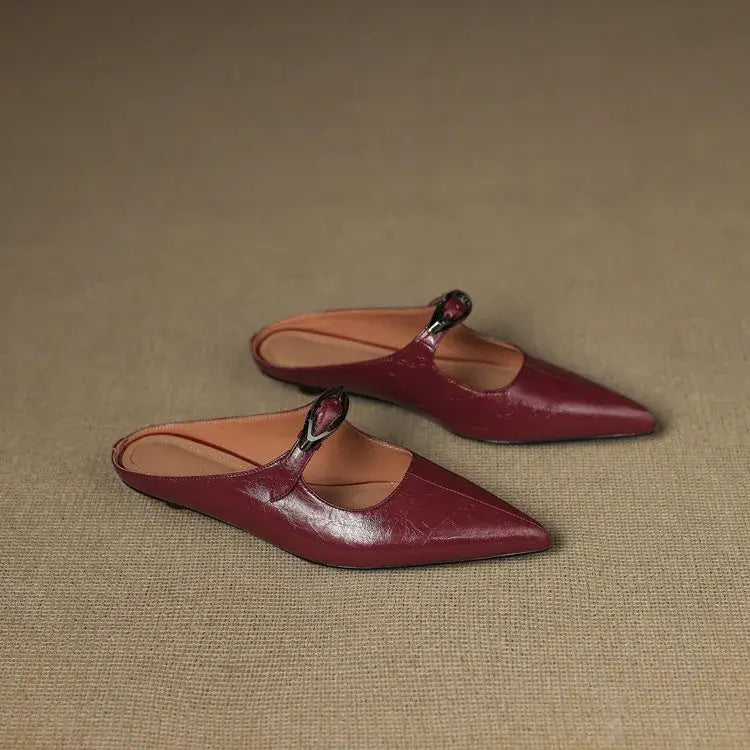 Alour Mules de Piel Auténtica