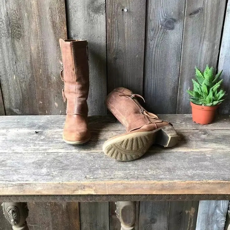Amparo Botas de Piel de Otoño