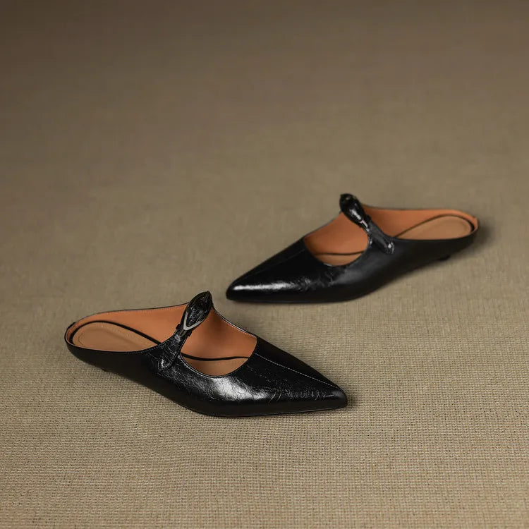 Alour Mules de Piel Auténtica