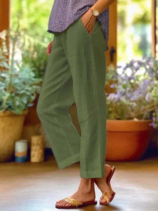 Beth | Pantalón de Algodón y Lino