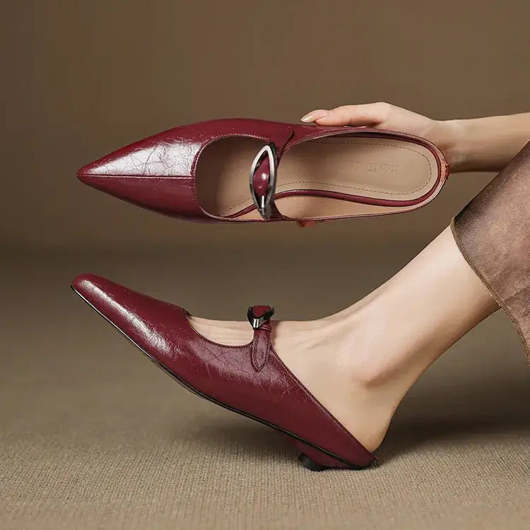 Alour Mules de Piel Auténtica