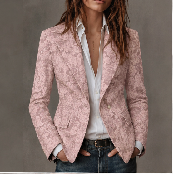 Estelle | Blazer Entallado de Jacquard de Cashmere