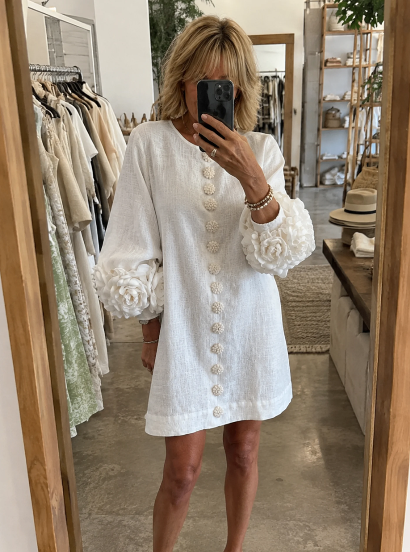 Iselle | Vestido Mini Florence Floral con Botones