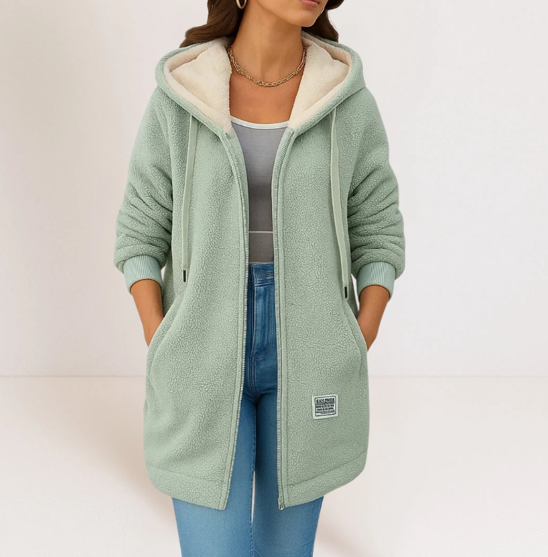 Hazel | Abrigo de Borreguito con Capucha