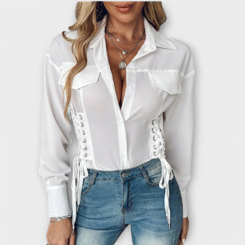 Natalia Blusa Polo Manga Larga