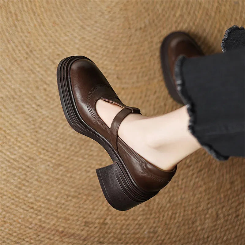 Elvana Zapatos de Tacón Grueso