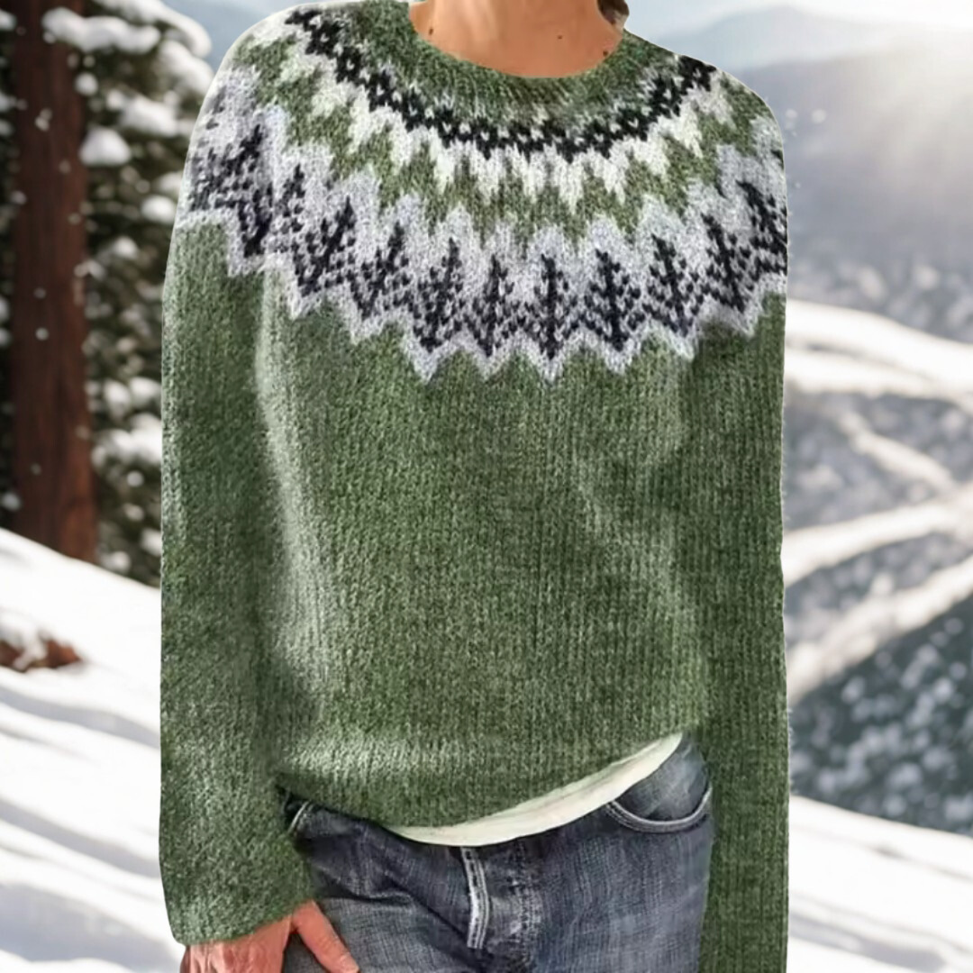Eira – Jersey Cálido con Detalles Clásicos de Invierno