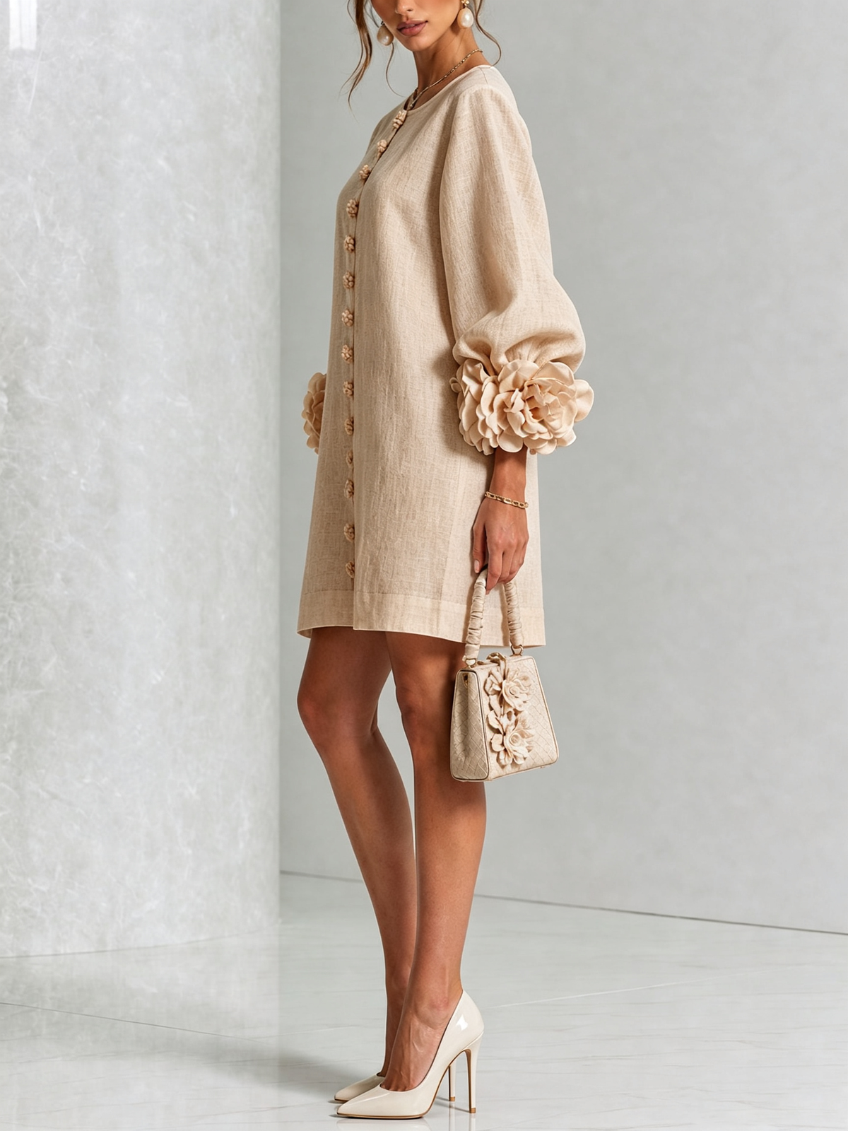 Iselle | Vestido Mini Florence Floral con Botones