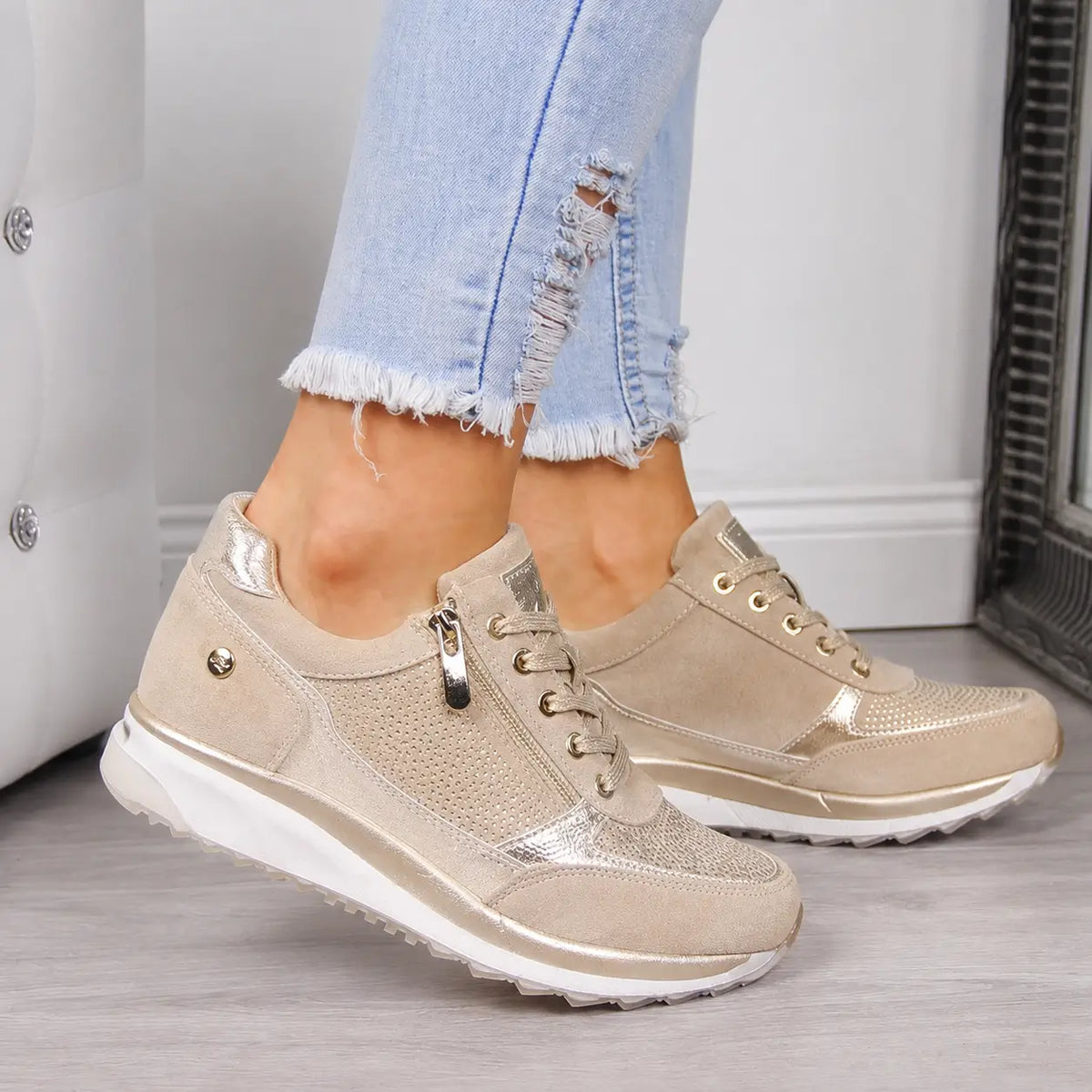 Amy Zapatillas Ortopédicas con Cremallera