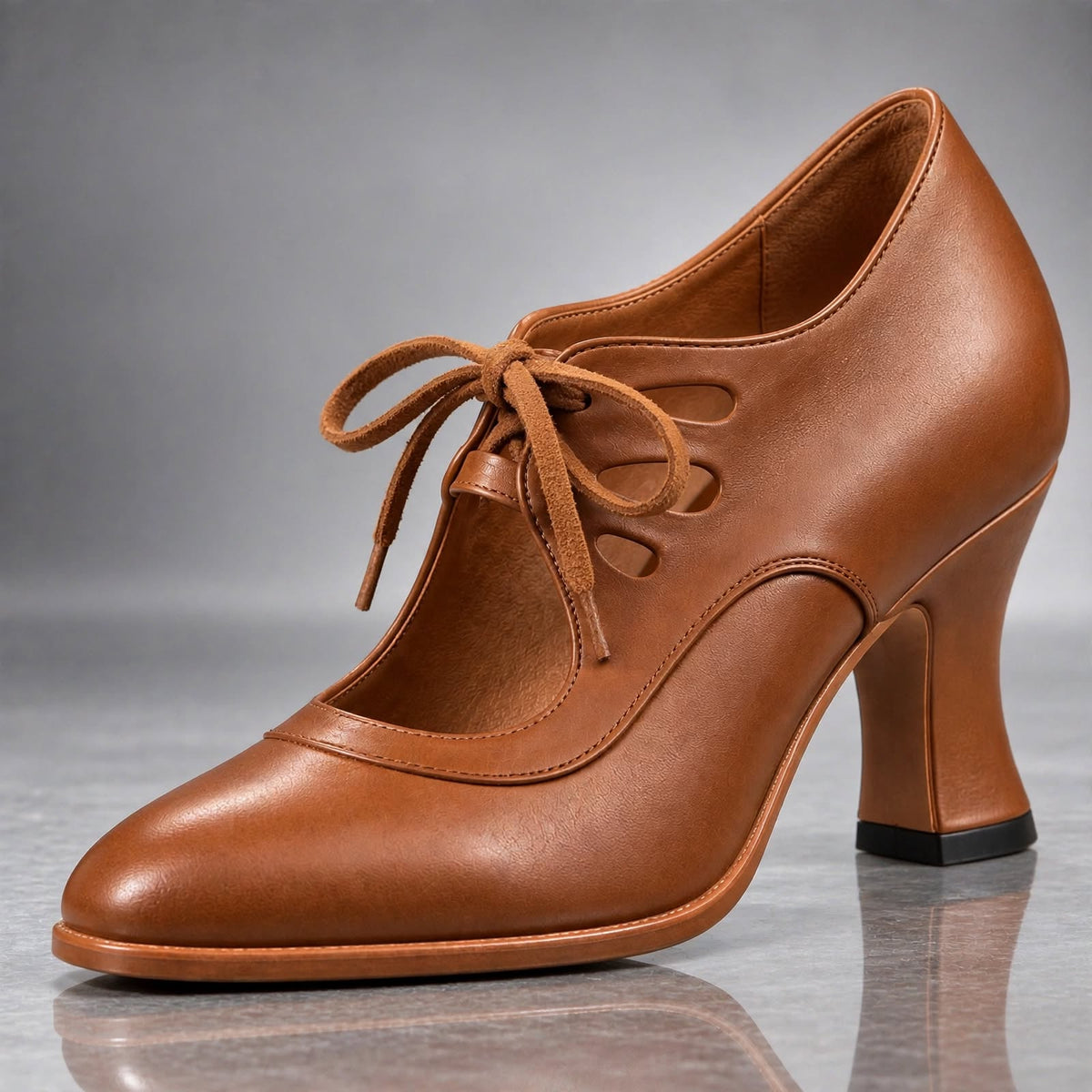 Evelina Zapatos de Tacón Vintage con Cordones