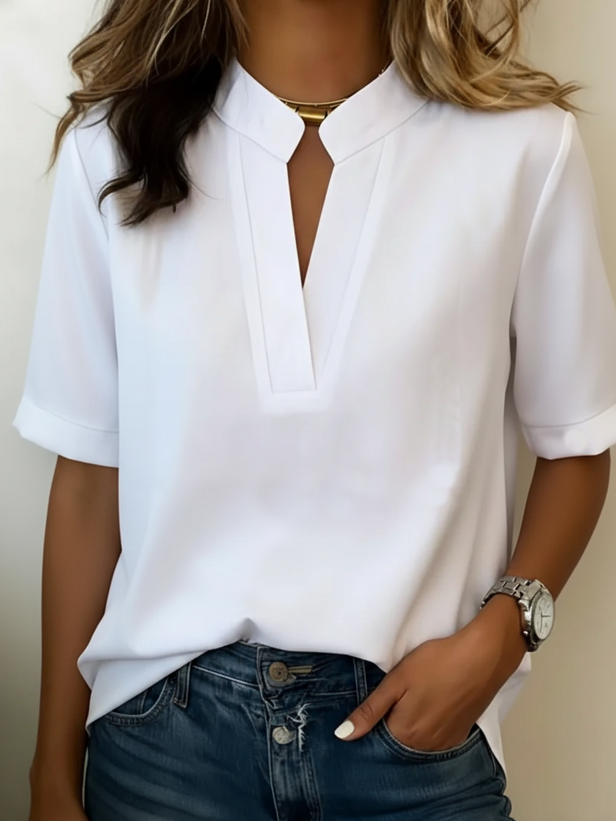 Elise - Blusa Elegante con Cuello Refinado