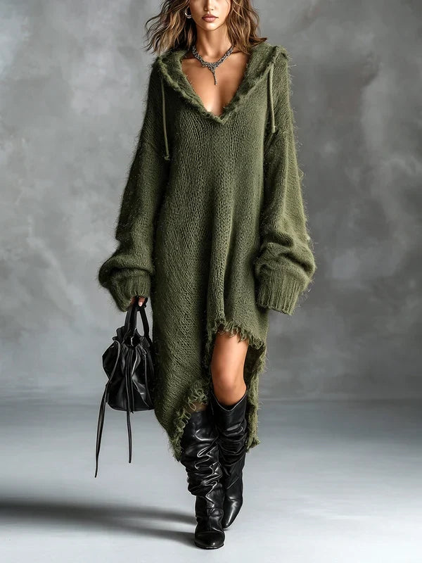 Helena | Vestido Jersey Oversize con Capucha