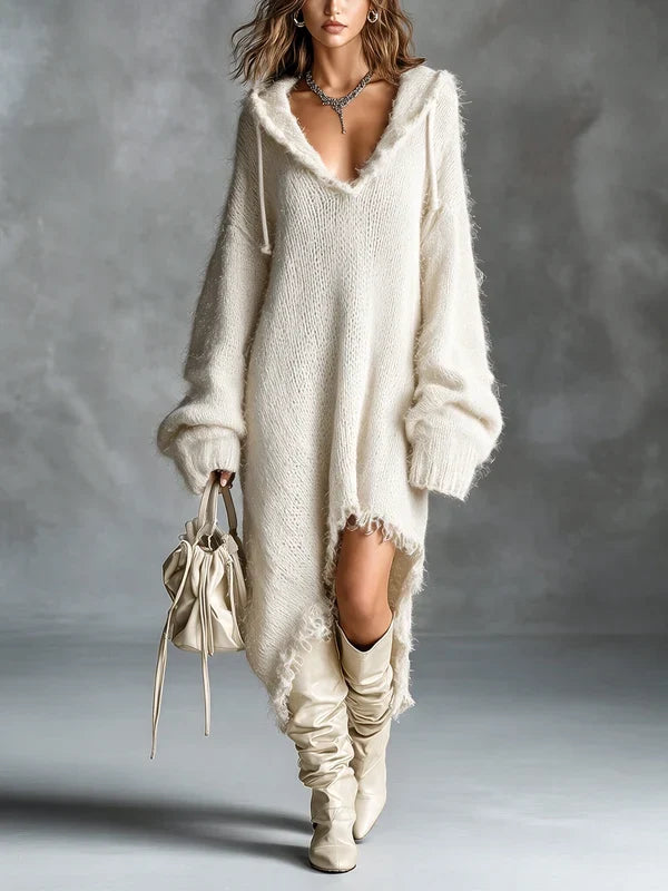 Helena | Vestido Jersey Oversize con Capucha
