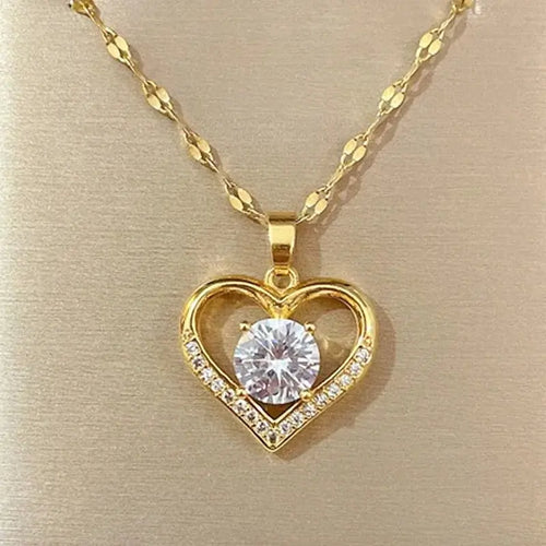 Collar Amora de Corazón Oro