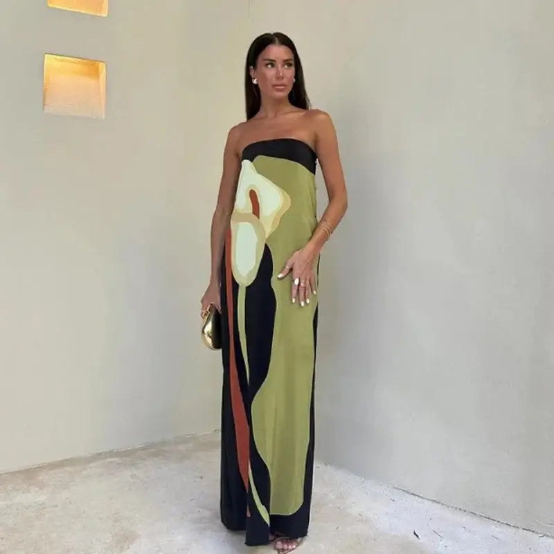 Paula Vestido Flor Verde
