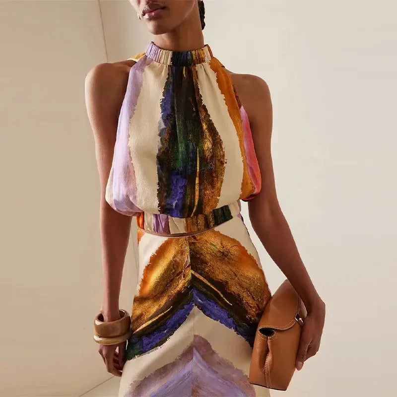 Clara Conjunto Halter Estampado