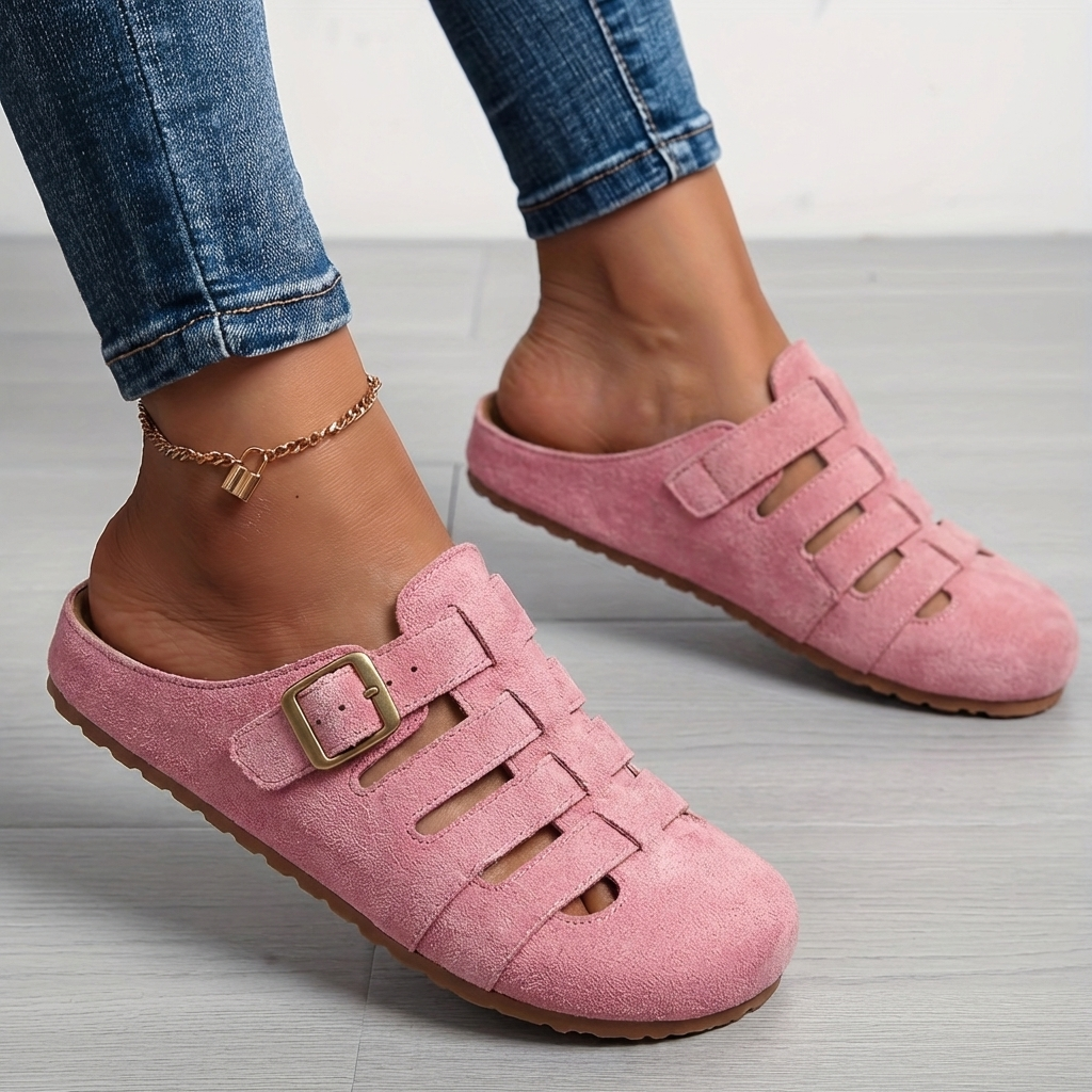 Clara Sandalias Mule con Hebilla Cómodas