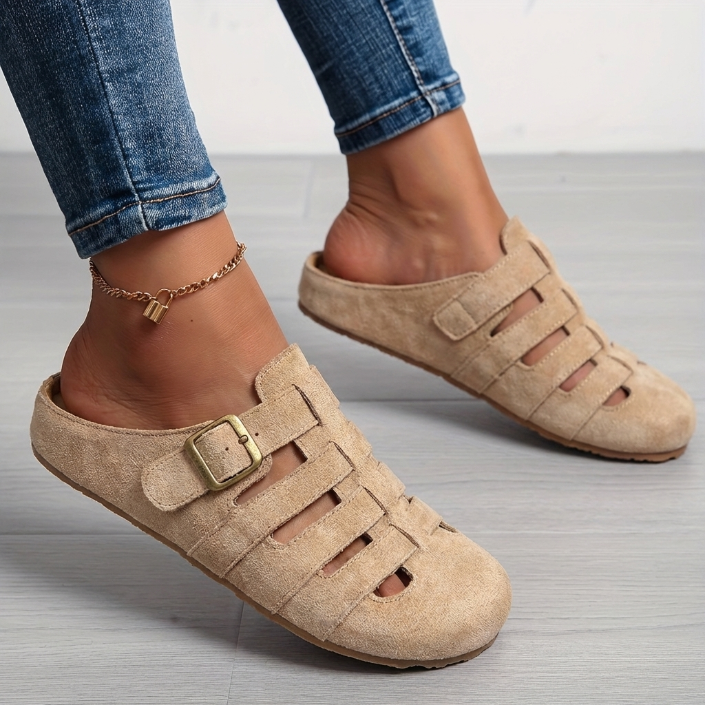 Clara Sandalias Mule con Hebilla Cómodas