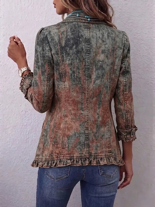 Vincenza | Chaqueta Degradada Texturizada con Volantes