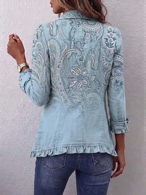 Teresina | Chaqueta Estampado Cachemira Vintage con Volantes