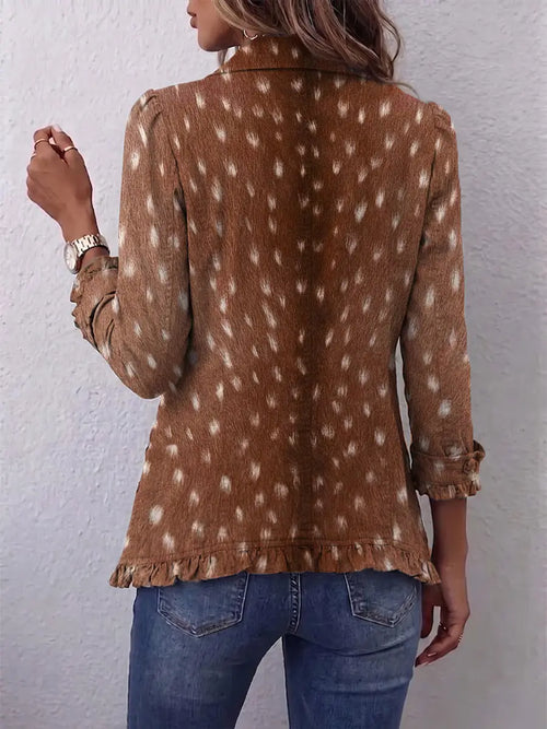 Pasqualina | Chaqueta Animal Print con Volantes