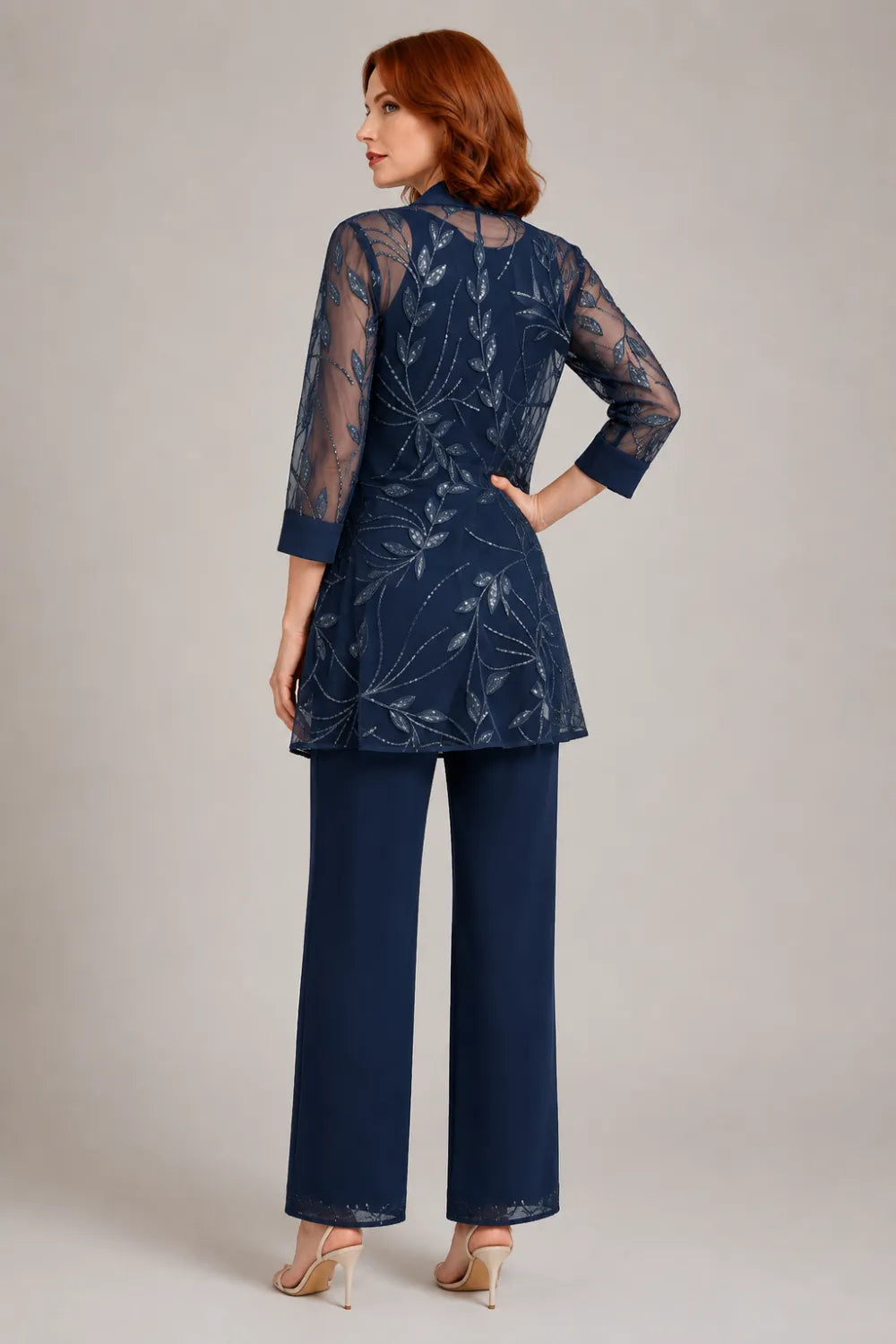 Conjunto de Pantalón de Gasa Formal para Madre de la Novia
