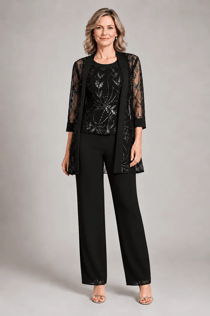Conjunto de Pantalón de Gasa Formal para Madre de la Novia