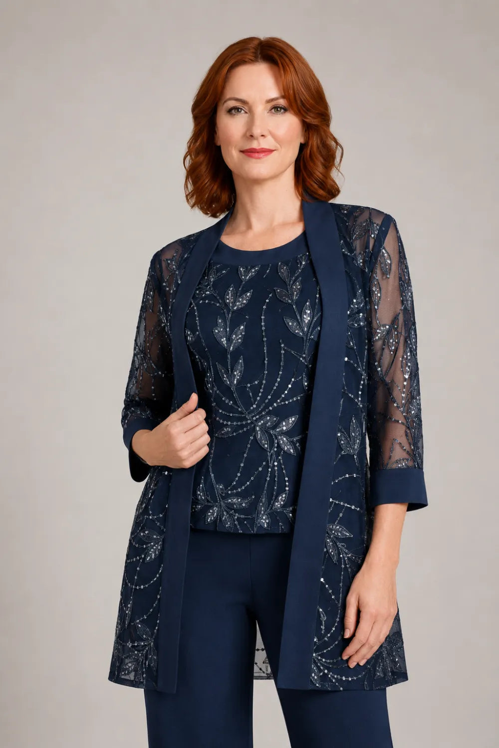 Conjunto de Pantalón de Gasa Formal para Madre de la Novia