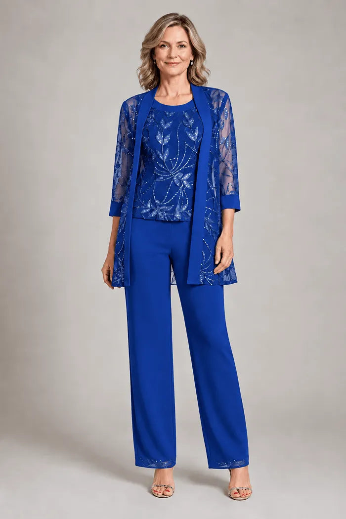 Conjunto de Pantalón de Gasa Formal para Madre de la Novia