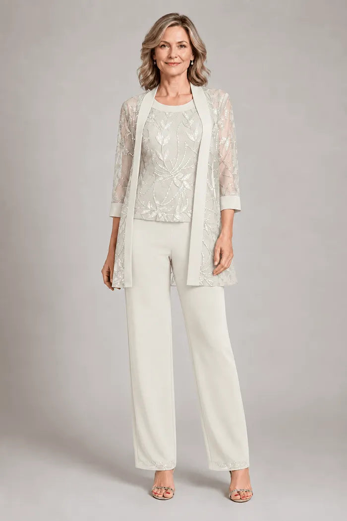 Conjunto de Pantalón de Gasa Formal para Madre de la Novia