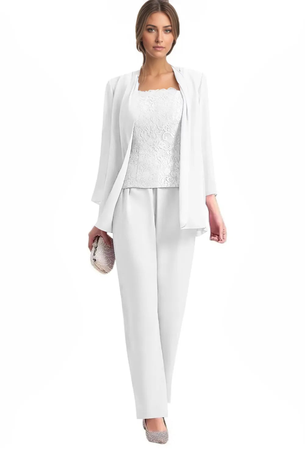 Conjunto de Pantalón Formal Elegante de 3 Piezas