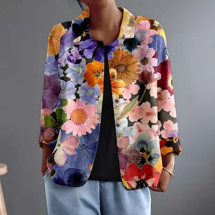 Helene | Chaqueta Abierta Estampado Floral