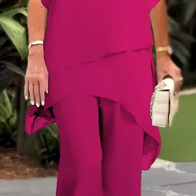 Harper | Conjunto Elegante Asimétrico de Top y Pantalón