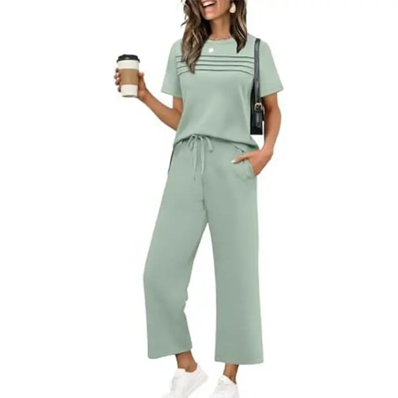 Conjunto Loungewear Relajado de 2 Piezas para Mujer