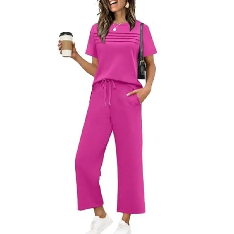 Conjunto Loungewear Relajado de 2 Piezas para Mujer