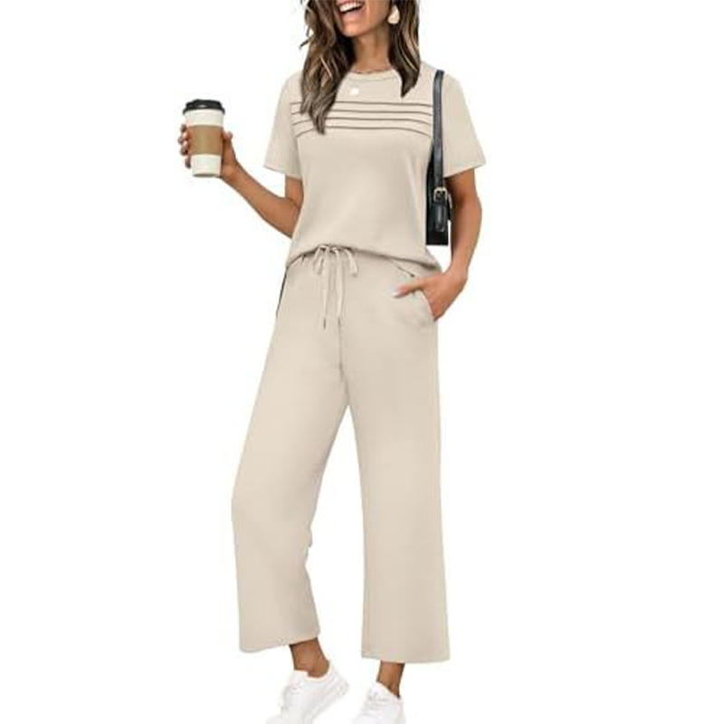 Conjunto Loungewear Relajado de 2 Piezas para Mujer